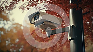 Online Security CCTV camera surveillance system outdoor in a park