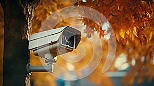 Online Security CCTV camera surveillance system outdoor in a park