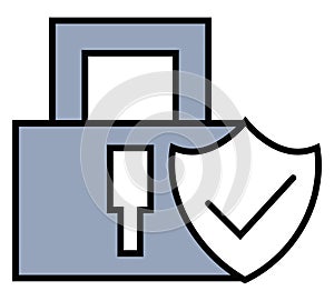 Online security confidental, icon