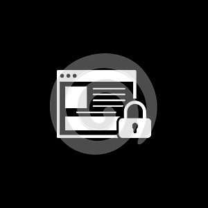 Online Security Icon. Flat Design.