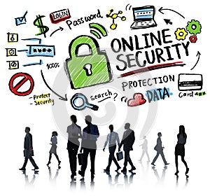 Online Security Protection Internet Safety Business Commuter