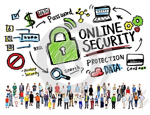 Online Security Protection Internet Safety People Diversity