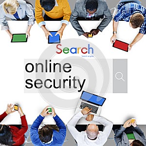 Online Security Protection Safety Technology Concept