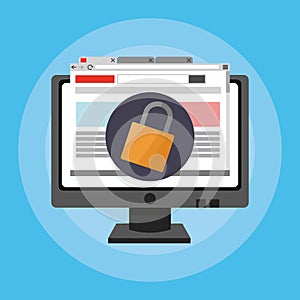 Online security related icons image