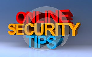 online security tips on blue