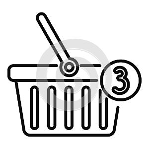 Online shop basket icon outline vector. Buy store