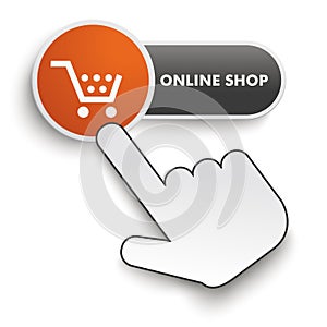 Online Shop Button Hand Cursor