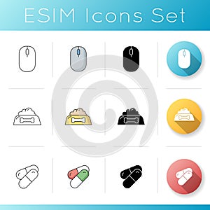 Online shop category icons set
