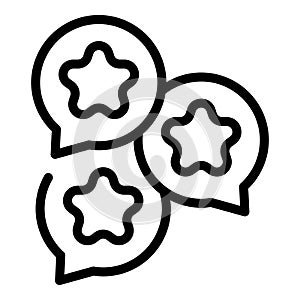 Online shop chat icon outline vector. Fashion retail