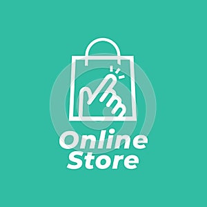 Online shop logo for business.