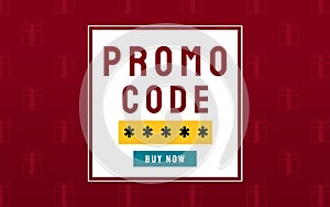 Online shopping app with activated promo code, illustration