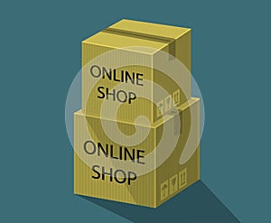 Online Shopping boxes