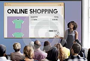 Online Shopping Buying Cart Internet Retail Digital Concept