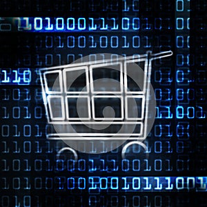 Online shopping cart and binary code