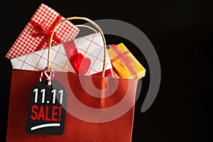 Online shopping of China, 11.11 single day sale concept.