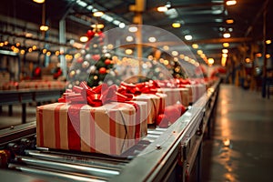 Online shopping for Christmas. Logistic Warehouse of a resilient Retail Supply Chain