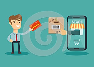 Online shopping E-commerce concept.