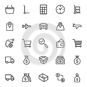 Online shopping flat icon