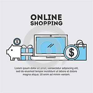 Online shopping flat