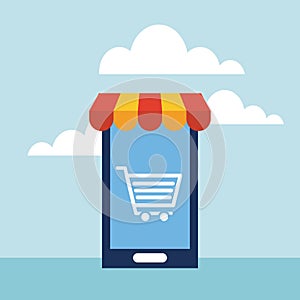 Online shopping flat