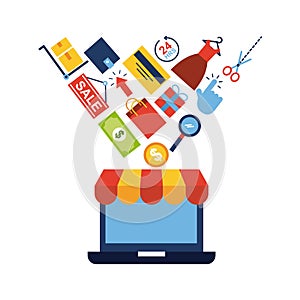 Online shopping flat