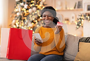 Online shopping and home delivery during winter holidays