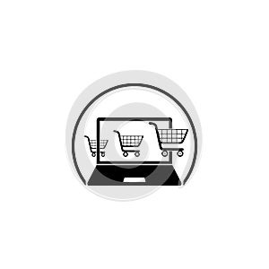 Online Shopping icon isolated on white background