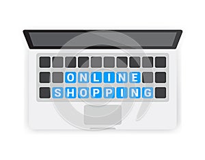 Online Shopping Keyboard Laptop