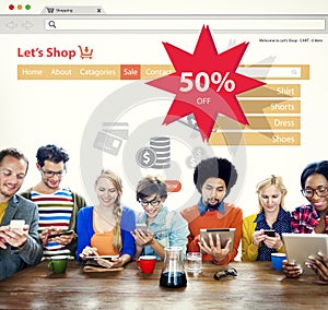 Online Shopping Marketing Sale Promotion Concept