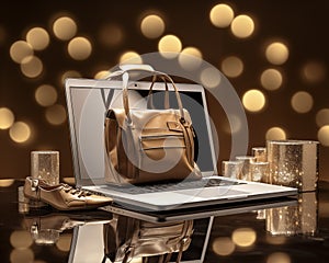 Online shopping, sale background photo