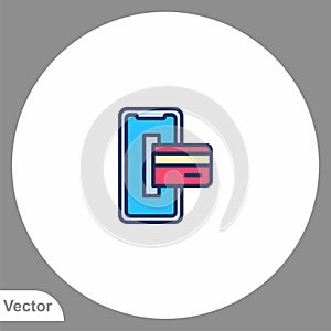 Online shopping vector icon sign symbol