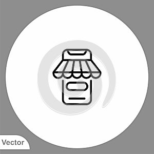 Online shopping vector icon sign symbol