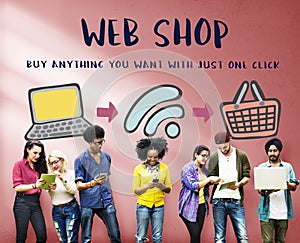 Online Shopping Web Shop E-shopping Concept