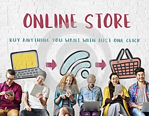 Online Shopping Web Shop E-shopping Concept