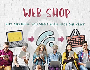 Online Shopping Web Shop E-shopping Concept