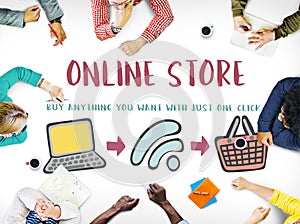 Online Shopping Web Shop E-shopping Concept