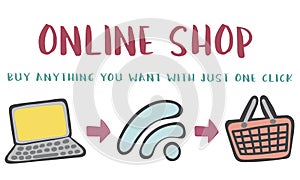 Online Shopping Web Shop E-shopping Concept