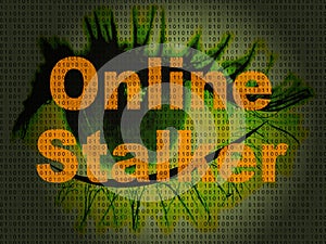 Online Stalker Evil Faceless Bully 2d Illustration