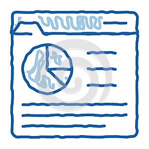 Online Statistician Analysis doodle icon hand drawn illustration