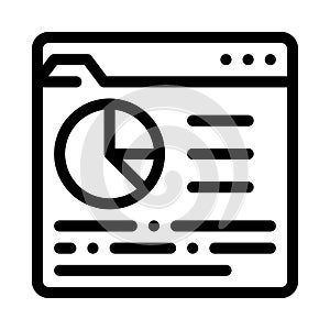 Online Statistician Analysis Icon Thin Line Vector