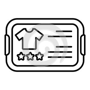 Online store clothes icon outline vector. Market order