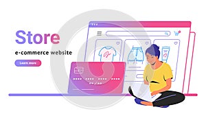 Online store e-commerce website banner