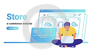 Online store e-commerce website banner