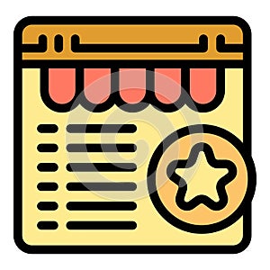 Online store refund icon vector flat