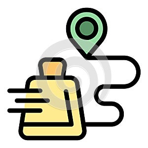 Online store route icon vector flat