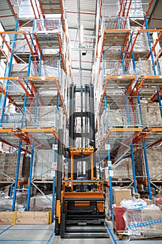 online store warehouse. automatic parcel machin