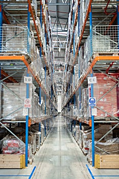 online store warehouse. automatic parcel machin