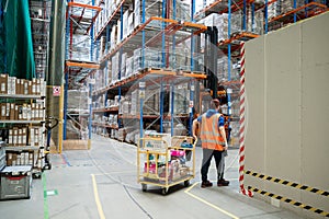 online store warehouse. automatic parcel machin