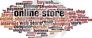 Online store word cloud