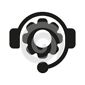 Online support or chatbot concept. Technical support icon vector illustration